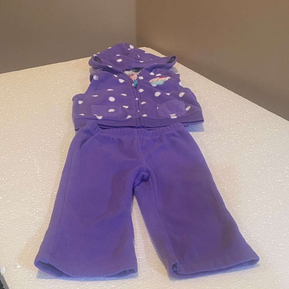 Carters Purple Polka Dot Baby Outfit